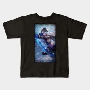 Ashe Mosaic Portrait 1 Kids T-Shirt